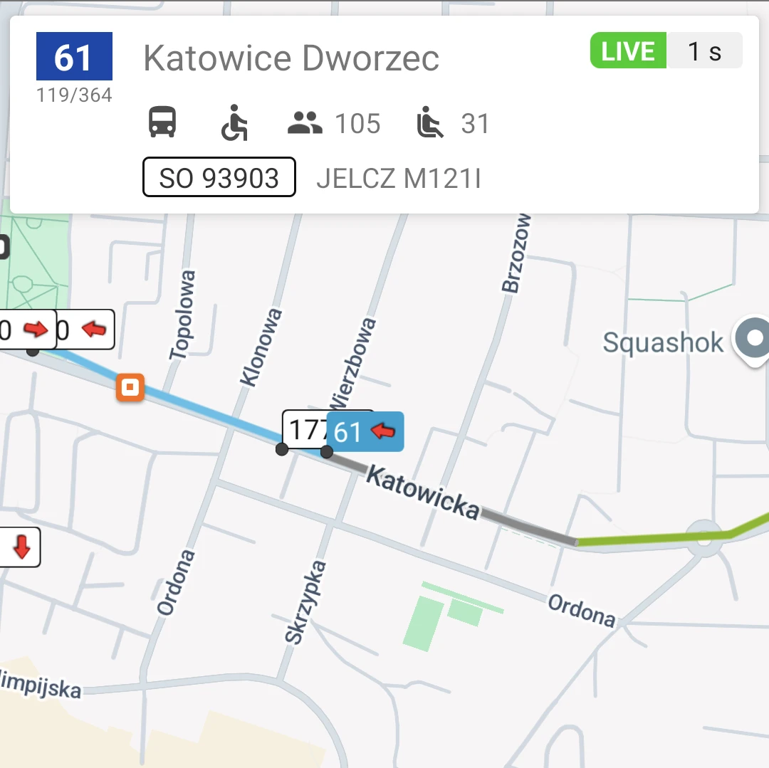 Tablica przystankowa - screenshot